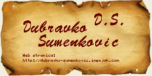 Dubravko Šumenković vizit kartica